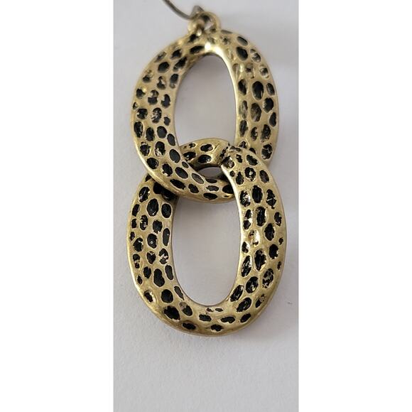 Vintage Avon Linked Oval Dangle Earrings - Picture 8 of 14